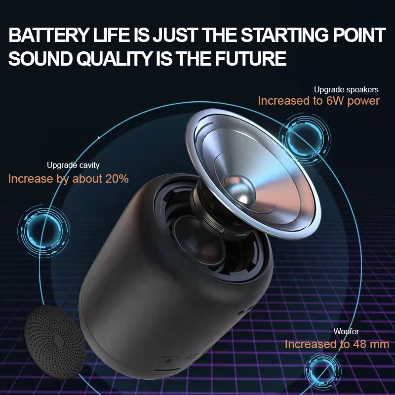 US $17.58 Wireless Bluetooth Speaker Waterproof Portable Column Super Bass Stereo Subwoofer Sound Box