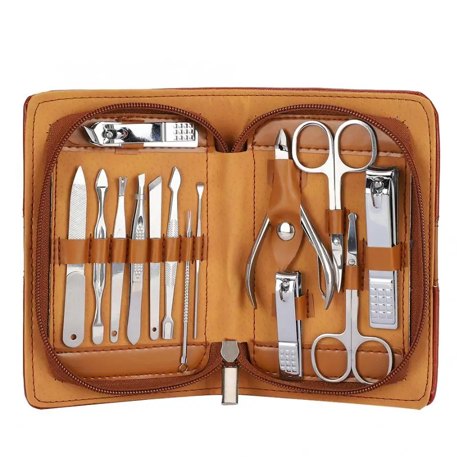 Для наращивания ногтей комплект 14 шт./компл. Нержавеющая сталь маникюра и педикюра, фрезер машинки для стрижки ногтей, набор для ногтей Уход за лошадьми набор инструментов акриловый Фрезер для ногтей cо шлифовальными комплект