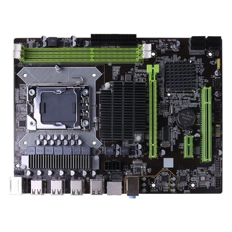Материнская плата X58 LGA 1366 с поддержкой серверной памяти REG ECC и материнской платы