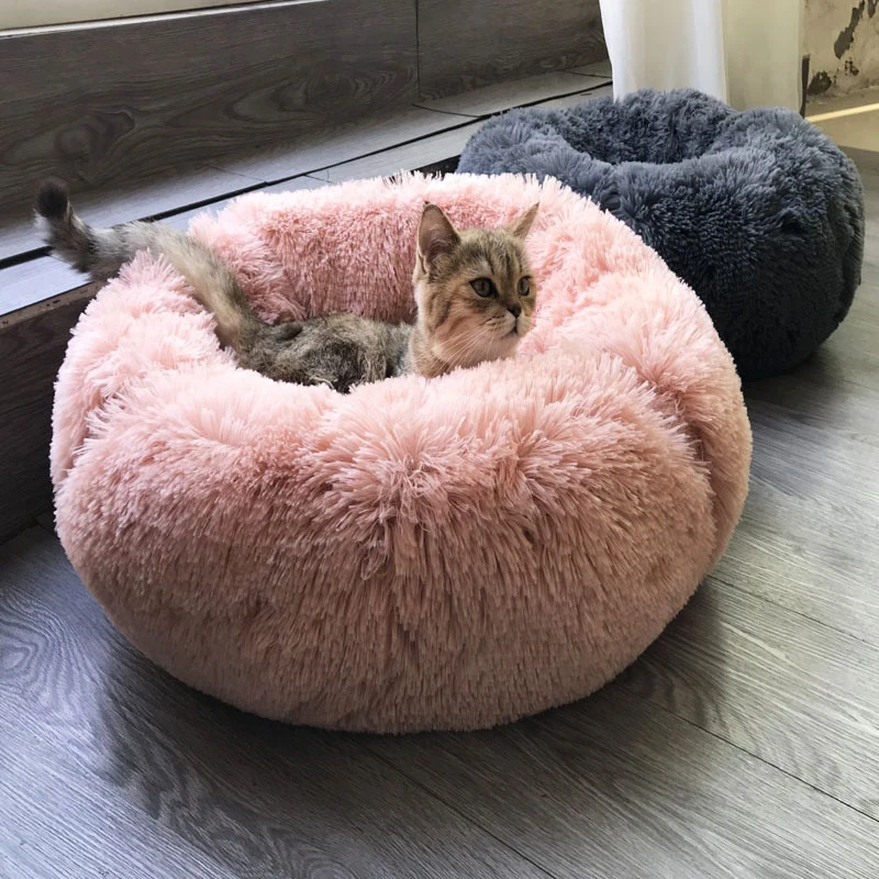 

Comfortable Dog Bed Donut Round Dog Bed Ultra Soft Washable Dog and Cat Cushion Bed For Small Medium Large Dogs Cat
