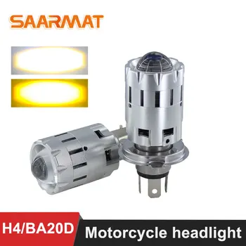 

1PC H4 BA20D H6 Motorcycle Led Headlight Bulbs Mini Bi-LED Headlight Lens Moto Hi Lo Lamp Scooter ATV Accessories Fog Lights