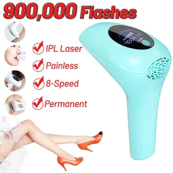 

900000 Flash IPL Laser Permanent Hair Removal Depiladora Adjustable Painless Electric Epilator LCD Display For Face Body Bikini