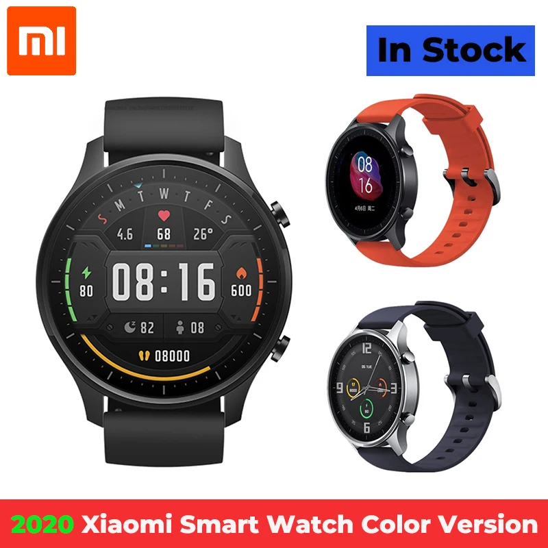 Новинка 2020 Смарт часы Xiaomi Mi цветная версия NFC экран AMOLED 1 39 дюйма