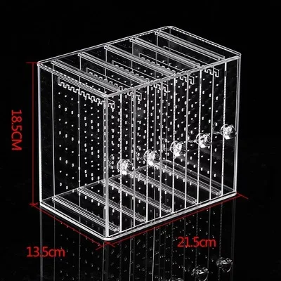 Новые модные ювелирные изделия дисплей держит вверх серьги уха Стад держатель прозрачный ювелирные изделия Организатор Серьги Витрина Стенд коробка - Цвет: five transparency
