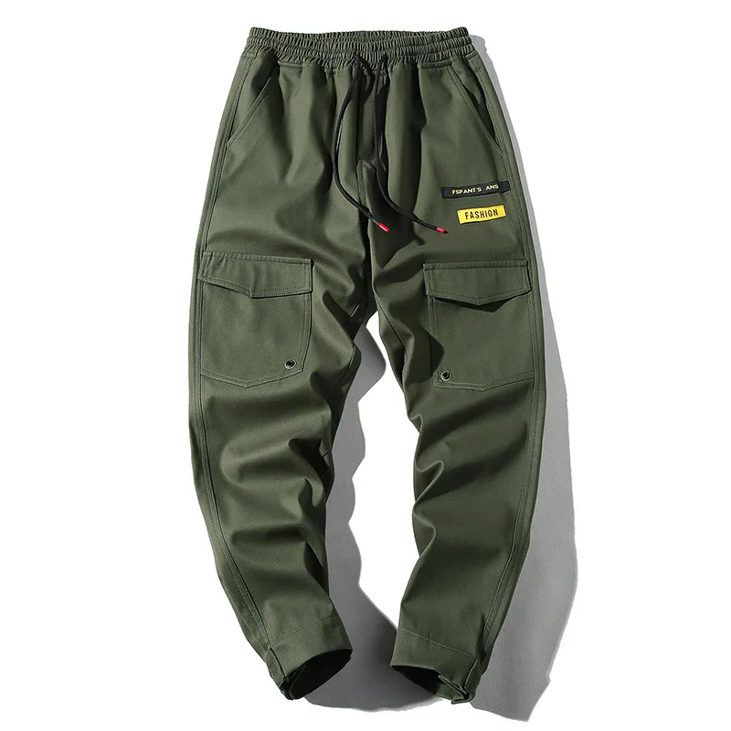 Spring And Autumn New Style Korean-style Bib Overall Men's Versatile Popular Brand Ankle Banded Pants Multi-pockets Casual