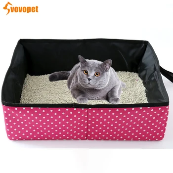 

Vovopet Folding Cat Litter Box Toilet Portable Waterproof Pet Dog Kitten Bathtub Sleeping Bed Cats Travel Sand Box Cleaner