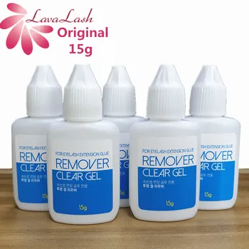 

5bottles Clear Gel Remover for Eyelash Extensions 15g Fake lashes Glue Remover lash Beauty Makeup Tools lava lash Brand shop