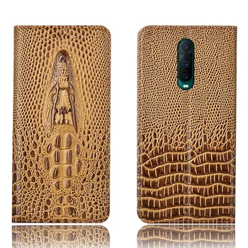 

Crocodile head pattern genuine leather case card slot holder for OPPO RX17 Pro/OPPO R17 Pro/OPPO RX17 Neo phone case funda cover