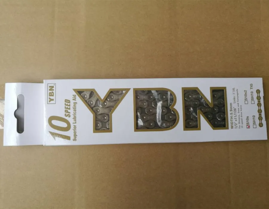 

YBN AloBon S10s Boxed Chain 10-Speed AloBon Chain 30 Speed Mountain Bike Bicycle Chain