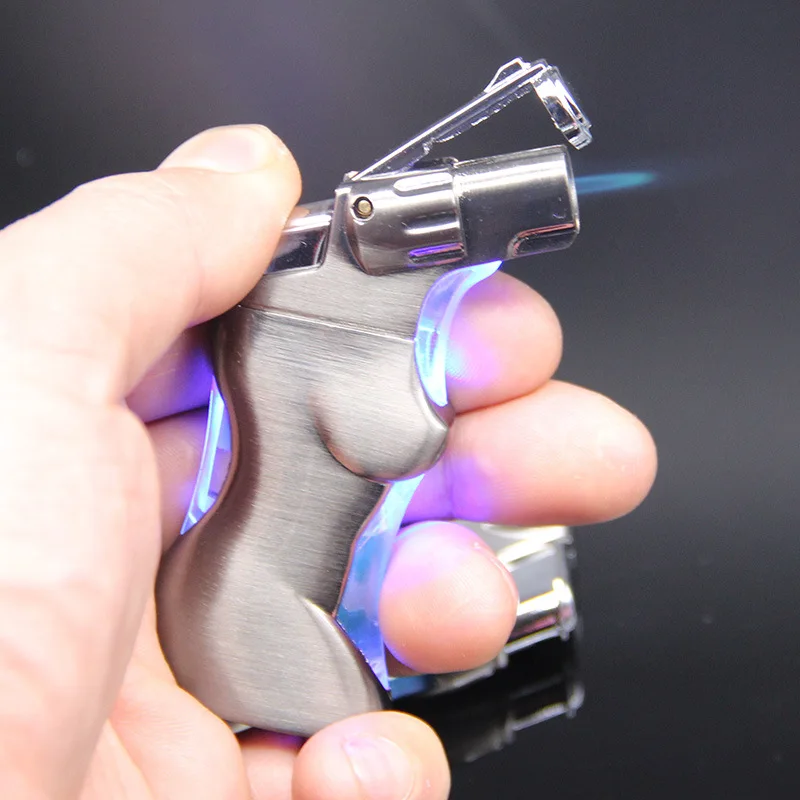 

Metal Creative Lighter Sexy Windproof Butane Jet Lighter Turbo Torch Lighter Cigarette Lighters Smoking Accessories for Men Gift