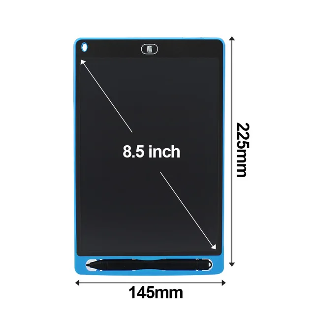 Blue 8.5 inch Графика планшет ЖК-дисплей планшет для рисования 12 дюймов планшет для письма доска Электронный планшет ультра-тонких досок с ручкой Беспроводной рукописным вводом - Цвет: Blue 8.5 inch