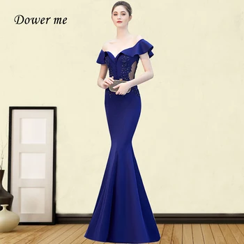 

Appliques Mermaid Evening Dress GDX265 Off The Shoulder Sexy Robe De Soiree Backless Vestido De Fiesta Plus Size Formal Gowns