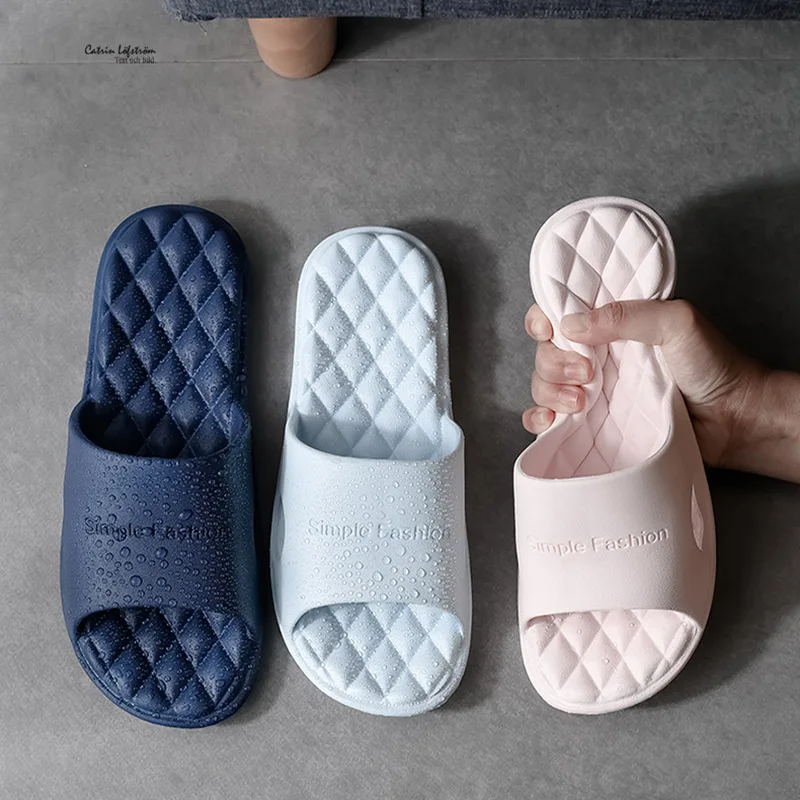 2021 Summer New Slippers Women Soft Sole Thick Bottom Bathroom Non-slip Couples Indoor Home House Pool Slipper | Обувь