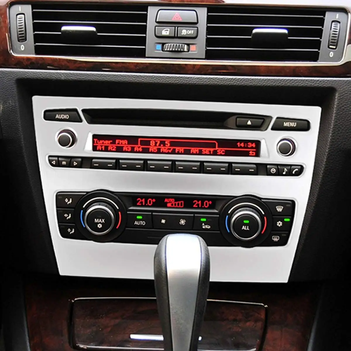 

for BMW E90 2005-2012 3 Series ABS Matte Central Control Air Conditioning Volume Adjustment Decorative Frame Accessories Trim