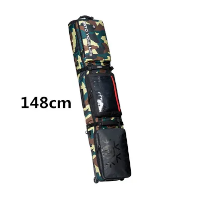 Для катания на сноуборде роликовые лыжи сумка на колесах с пластиковым каркасом 158 см 168 см 178 большой Ёмкость Водонепроницаемый носимых Skying сумки лыжного снаряжения Bolso Patines - Цвет: 148 CM