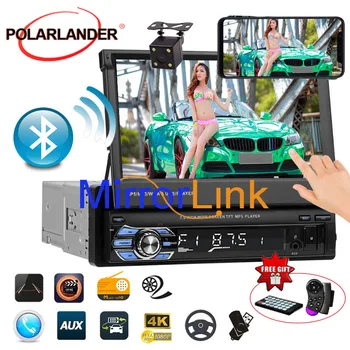 

7'' Autoradio 3 languages Mirror Link USB/SD/AUX/EQ/FM/TFT 1 Din Bluetooth Touch Screen Car Radio radio cassette player