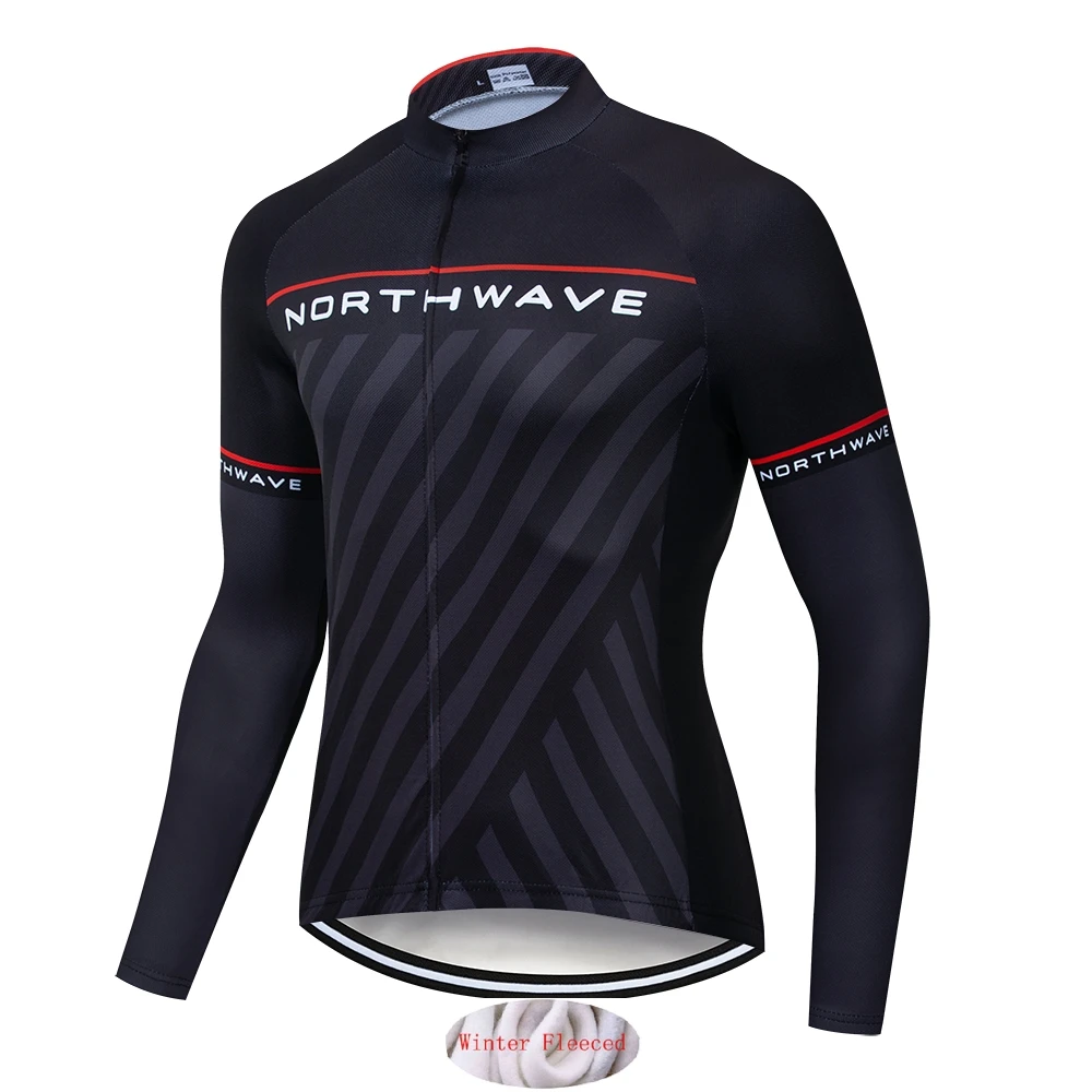 jersey 1 Northwave теплая Зимняя Теплая Флисовая велосипедная одежда NW Мужской трикотажный костюм для езды на велосипеде MTB Одежда комбинезон комплект - Цвет: jersey 1