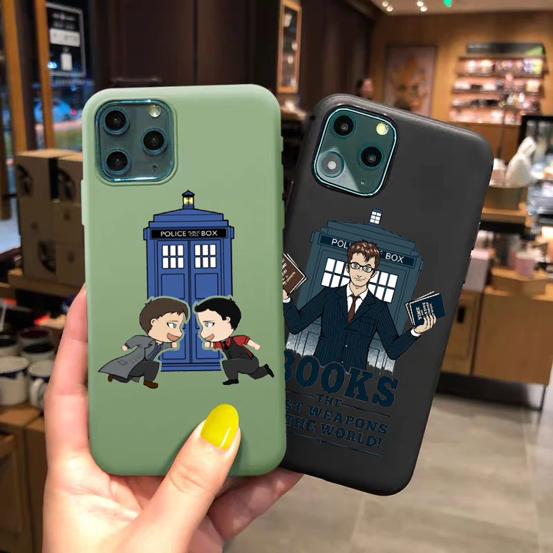 

Doctor who TPU Silicone phone case coverfor iPhone 11Pro Max X XR XS Max 8 8Plus 7 7Plus 6s 6Plus 5 SE soft matcha green shell