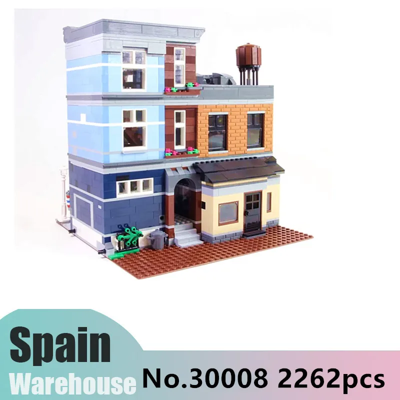 

30008 City Streets Creator House Detectives Office Building Blocks Compatible with 10246 Smart Architecture Educational Toys