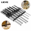 Hot 7pcs 1/4 to 1/2 Square Hole Drill Bit Square Tenon Drill  45 Steel Mortising Drilling Woodworking Tools ► Photo 1/6