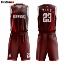 Профессиональная индивидуальная баскетбольная форма для тренировки команды красные баскетбольные майки