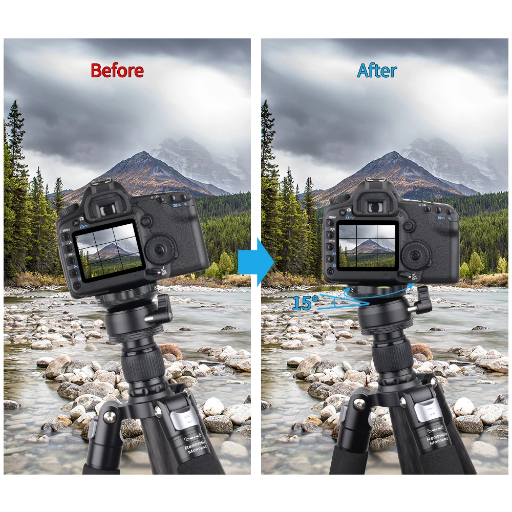INNOREL LB-60 Tripod Head Leveling Base Level Horizontal Adjustment Platform to Tripod Professional Hemisphere aerial photograph