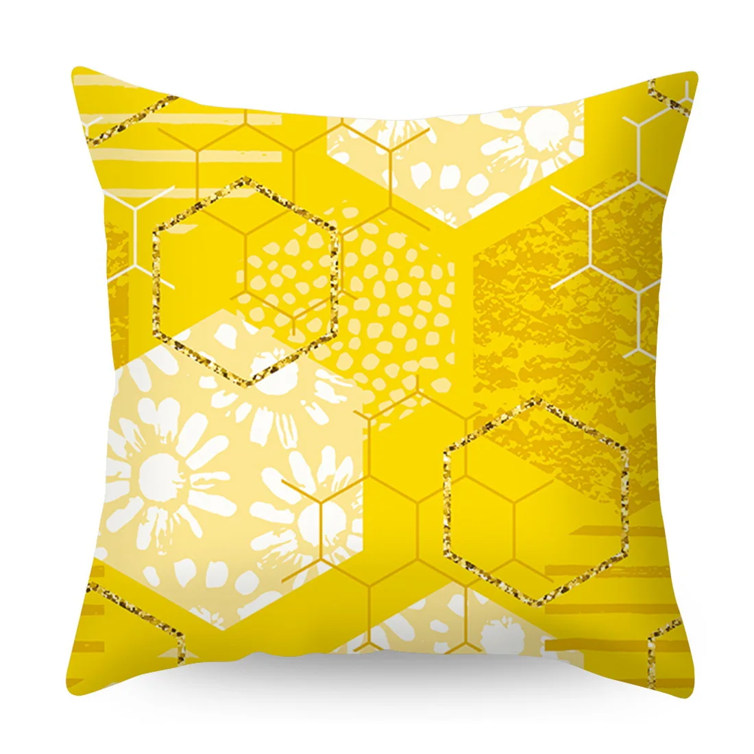 Urijk размером 45*45 см в желтую полоску Подушка Чехол геометрический диванная подушка крышка Печать Подушка Чехол Спальня для офиса - Цвет: A