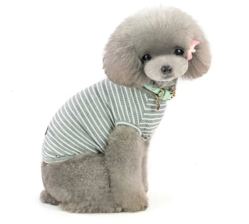 Pawstrip жилетка в полоску для собак летняя одежда для собак чихуахуа Ши тцу футболка со щенком одежда мягкая футболка для собак для маленьких собак S-2XL