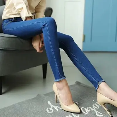 Lguc. H обтягивающие джинсы для женщин, Стрейчевые обтягивающие женские джинсы, модные корейские джинсы для женщин, женские джинсы, s Серый Черный XS 25 26