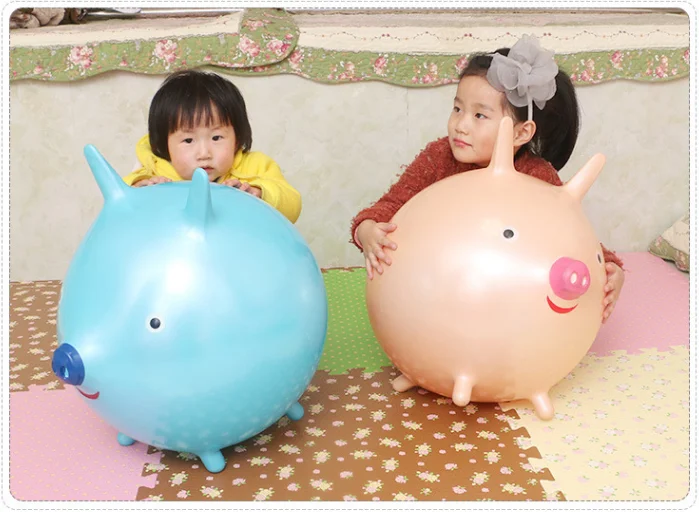 Jump Ball Bouncing Ball Elasticity Children Large Size beng qiu Inflatable Toy Box Thick Ball tiao zhu