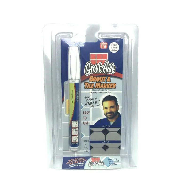 Non-toxic Grout Aide Repair Tile Marker Water-resistant Odorless Ceramic Tile Repairing Pen with Reversible Nib Drop Shipping