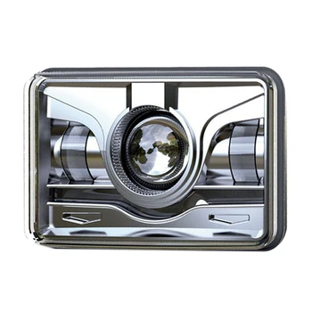 

4X6 Square Led Headlights 12V 24V 6000K with Daytime Running Lights High Low Beam Replacement for Jeep Wrangler