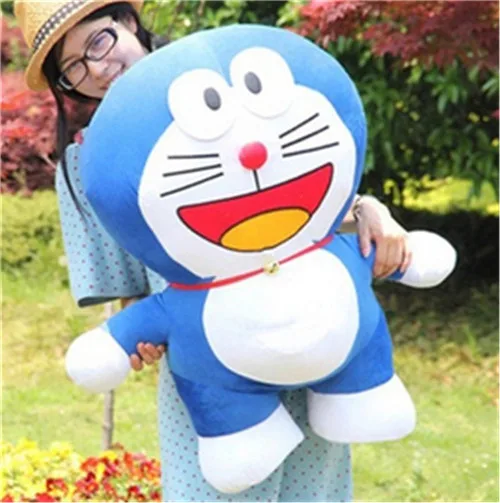 Fancytrader 39'' Pop Anime Japan Big Doraemon Plush Toy Giant Blue Stuffed Cartoon Doraemon Cat Doll Nice Birthday Gift 100cm (4)