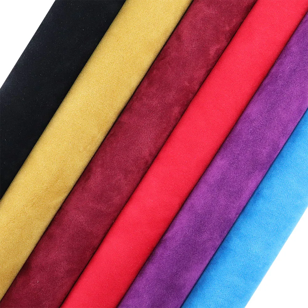 30x134cm Roll Doulde-Sided Artificial Suede Velvet Leather Flock Fabric Leather For Bag Bows DIY Home Decoration KY006