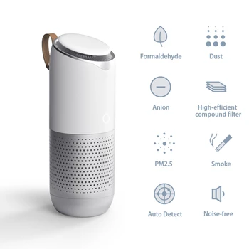 

Negative Ion Oxygen Air Purifier HEPA and Carbon Filter Remove Odor Smoke Mold for Home Office Kitchen Baby Room Car