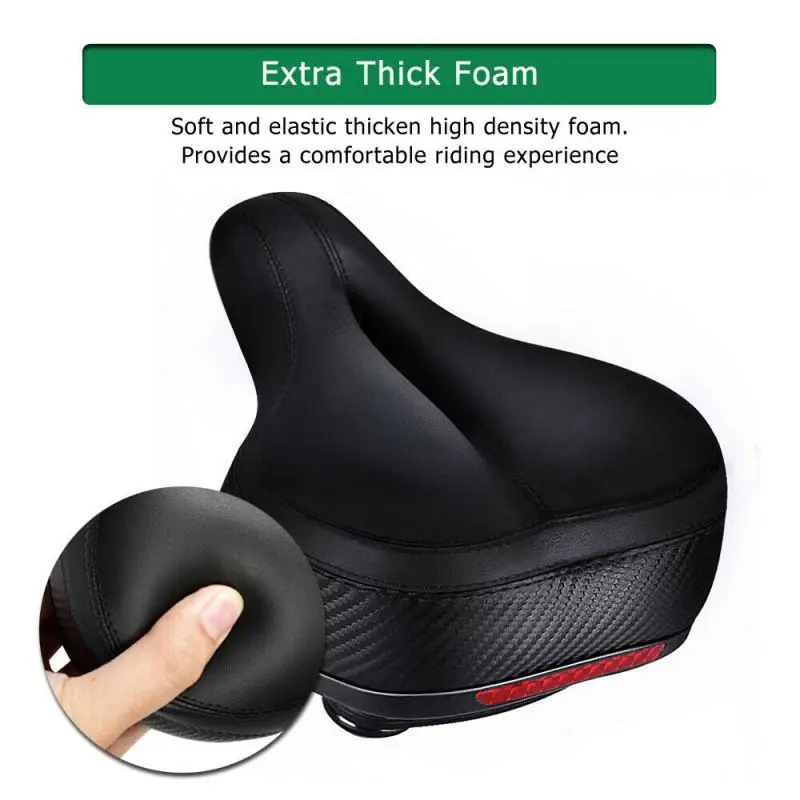 Durable Comfortable Wide Bicycle Seat Cushion Soft Padded Mountain Bike Road Bike Saddle Tools