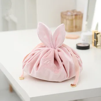

Cute Rabbit Velvet Bundle Cosmetic Bag Cartoon Girl's Mini Pouch Travel Wash Makeup Tools Makeup Bag Organizer