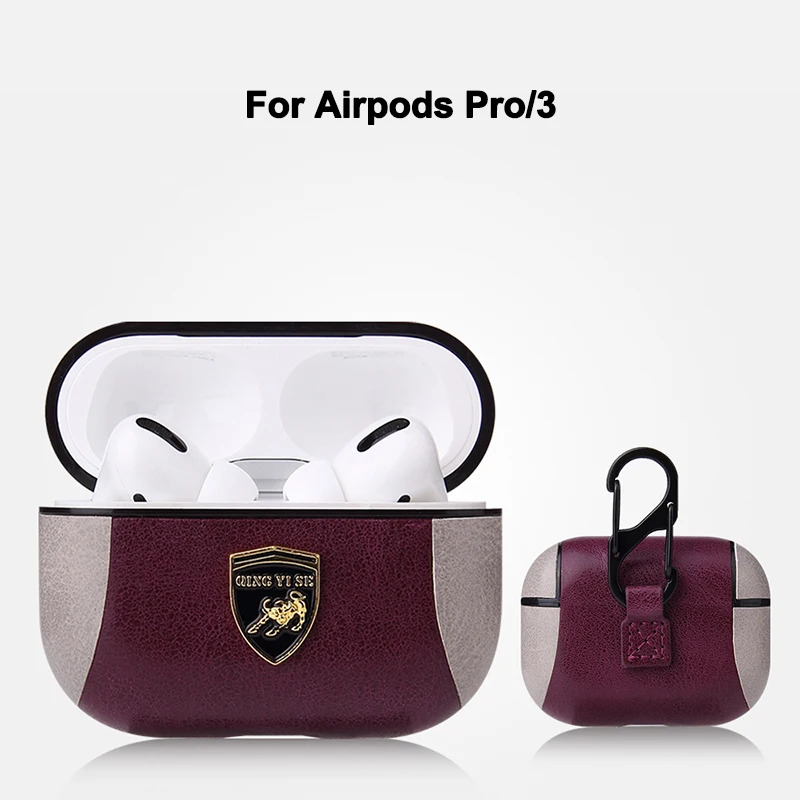 Роскошный кожаный чехол для Apple Airpods Pro противоударный чехол для Airpods Pro 3 2 1 чехол для Apple Air pods 3 Pro защитный чехол