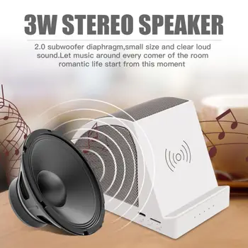 

3 in 1 Portable Bluetooth Speaker Stereo Bass Wireless Charging Stand Power bank for smartphone Loudspeaker Outdoor Speaker