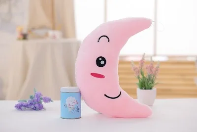 pink 5 цветов светящаяся Подушка Звезда Подушка красочная светсветящаяся плюшевая кукла-подушка Звезда Луна светодиодный светильник Игрушки для девочек Детский Рождественский подарок - Цвет: pink