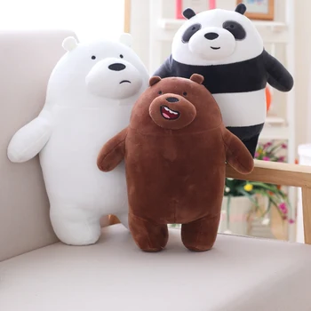 

Anime cartoon The Three Bare Bears Very soft Plush doll cute Standing panda Polar bear Teddy Stuffed toys decoration gifts