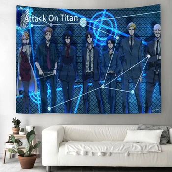 

Anime Attack on Titan Tapestry 3D Printed Tapestrying Rectangular Home Decor Wall Hanging