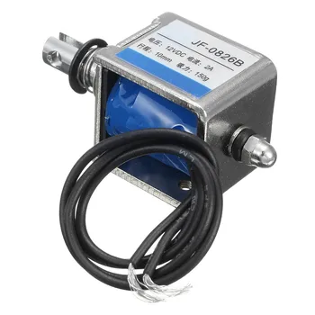

SWILET DC 12V 10mm Hard Magnetic Solenoid Push & Pull Open Frame Electromagnet Linear Solenoid JF-0826B Stroke Keeping Force 20N