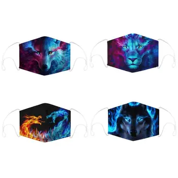 

Reusable Printed Pattern Anti Dust Mouth Mask Replaceable Filter Pad Washable Dustproof Outdoor Cycling Mouth-Muffle Res