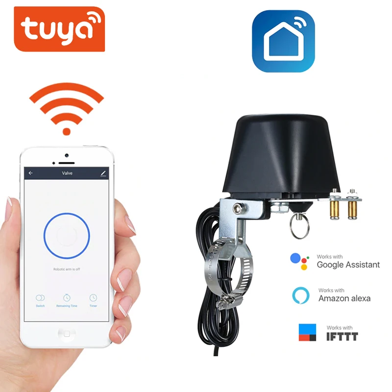 Tuya умный Wi Fi водяной клапан беспроводной контроль домашней автоматизации