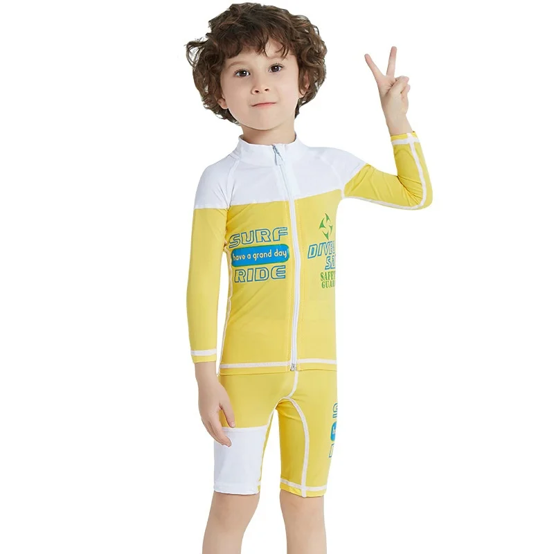 Детский топ и шортики с длинными рукавами для дайвинга из двух предметов UPF50+ защита от солнца