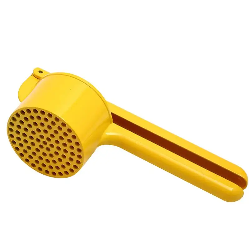 Aluminum Alloy Manual Lemon Clip Potato Grinding Tool Garlic Pugging Gadget For Party Cafe Bar Home(Yellow