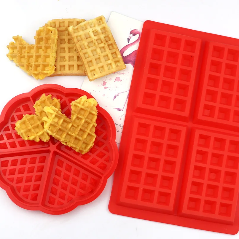Waffle Mold Cake Mould Non-stick DIY Baking High-temperature Heart Shape Silicone Tool Kitchen Bakeware | Дом и сад