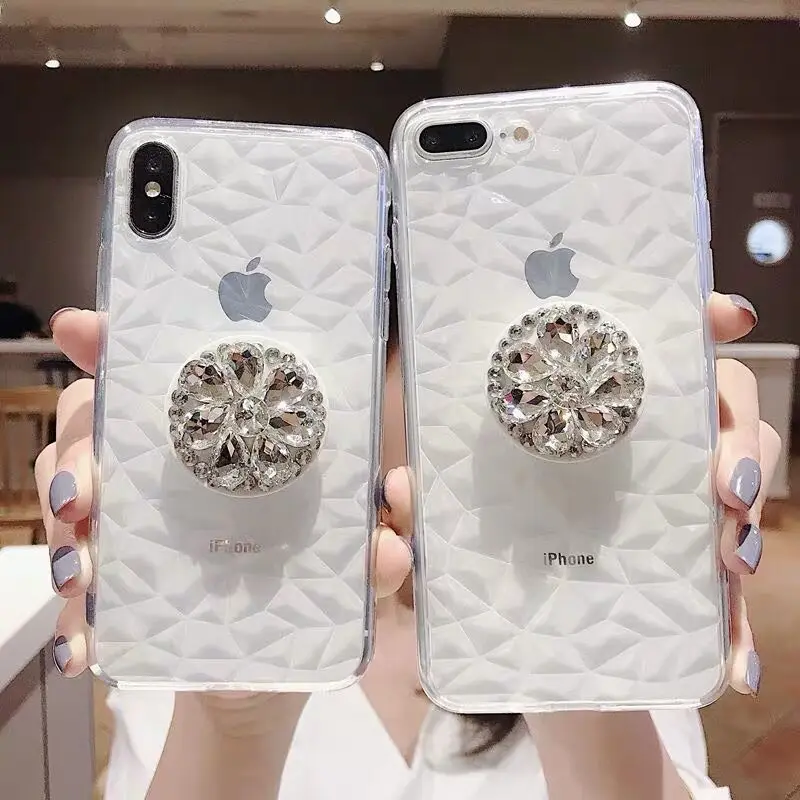 Роскошный мягкий чехол PEIPEN Diamond для iPhone 8 7 Plus 6 6s прозрачный защитный из ТПУ XR Xs Max
