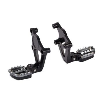 

1pair Safety Driving Folding Scooter Rear Footrest With Screws Practical Aluminum Alloy For Motorcycle Foot Peg Pedal Passenger